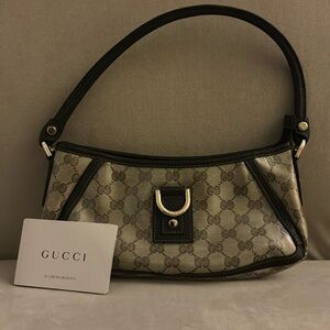 GUCCI Abbey GG Shoulder Bag Beige Brown 130939